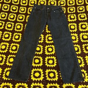 Levi’s 501 Original Fit Button Up Men’s Black Denim Straight Leg Jeans Sz 32/32